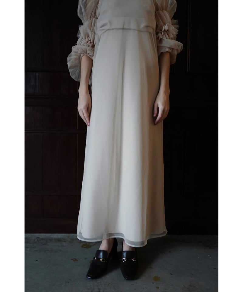 tulle sheer one-piece ( beige ) | 【Acka.】エーシーケ