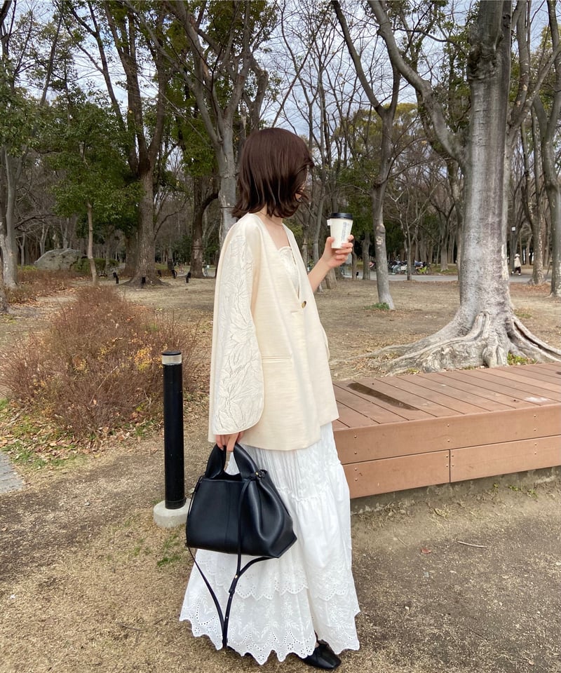 最終値下げACKA lace sleeve jacket（ivory）