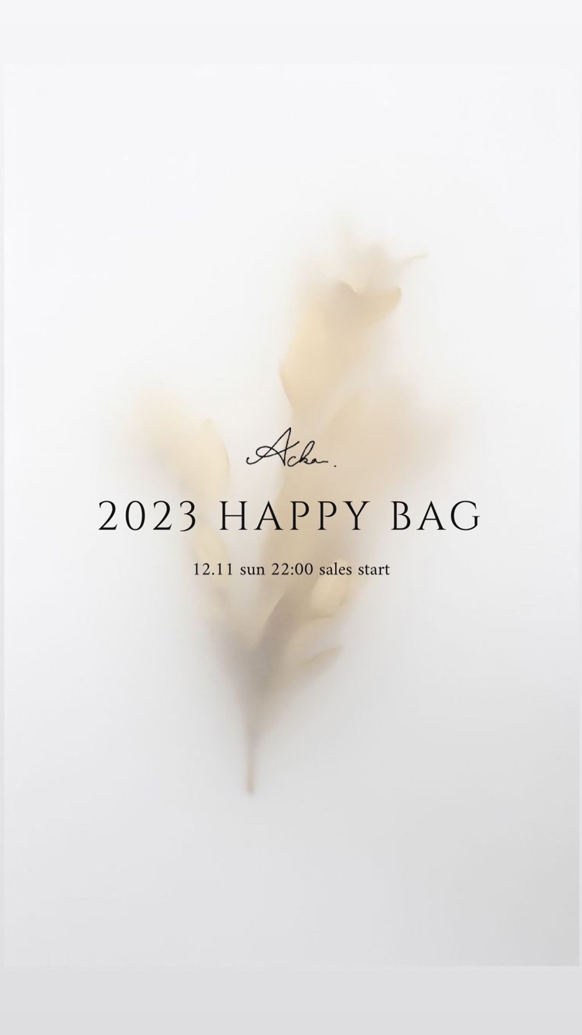 2023年 福袋販売のおしらせ | Acka.｜ エーシーケーエー｜公式  