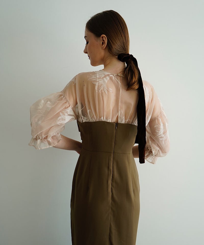 sheer puff dress（brown） | 【Acka.】エーシーケーエー｜公式オンラ