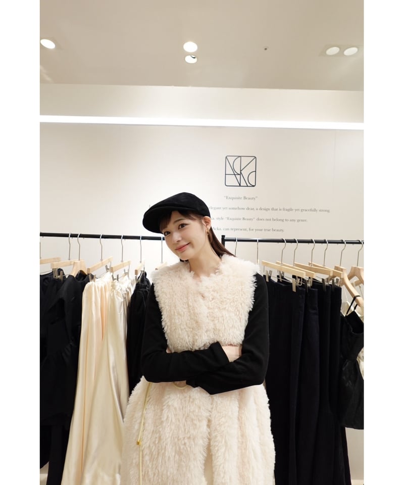 fur long vest | Acka.| エーシーケーエー|公式オンラインストア fur long vest | Acka.| エーシーケーエー|公式オンラインストア