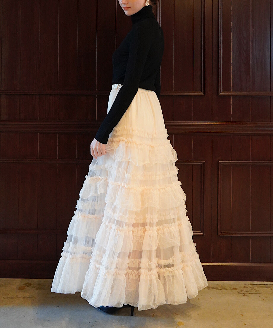 tulle long skirt | Acka.| エーシーケーエー|公式オンライン tulle long skirt | Acka.| エーシーケーエー|公式オンライン