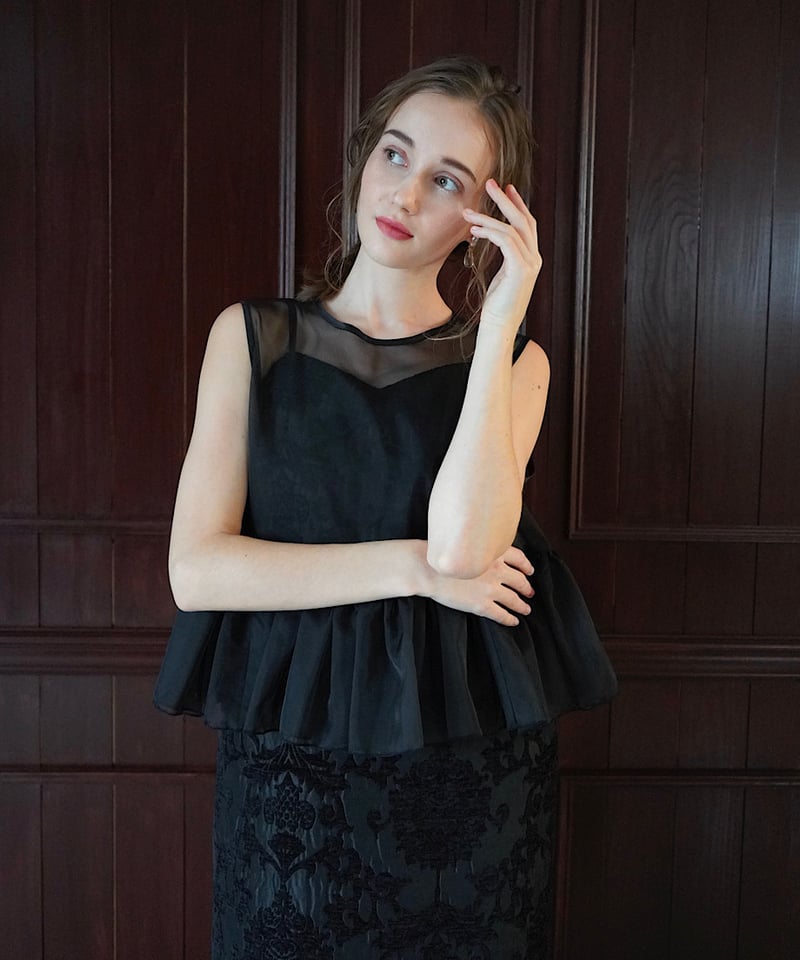 sheer vest camisole one-piece | Acka.| エーシーケーエー sheer vest camisole one-piece | Acka.| エーシーケーエー