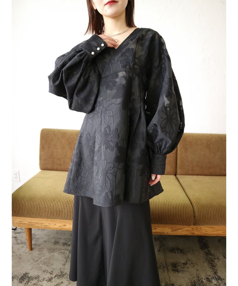 Acka ジャガードミニドレス　ブラック jacquard mini dress – Acka online store