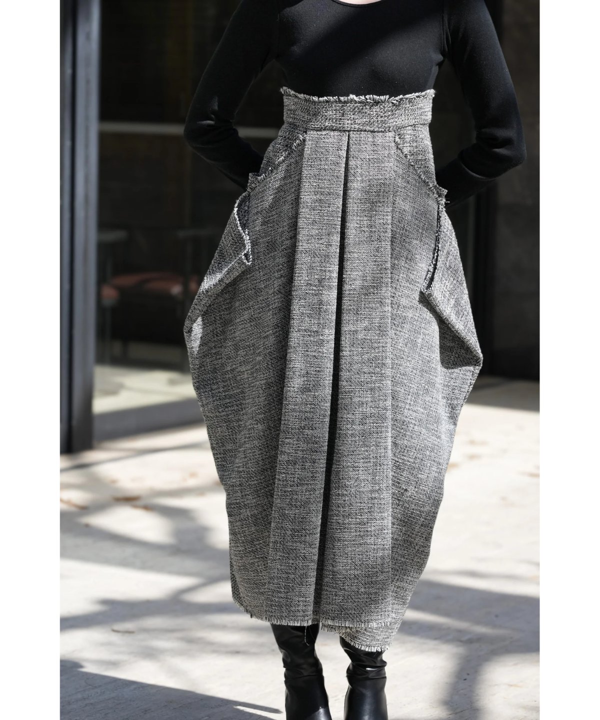 Acka docking tweed cocoon one-piece