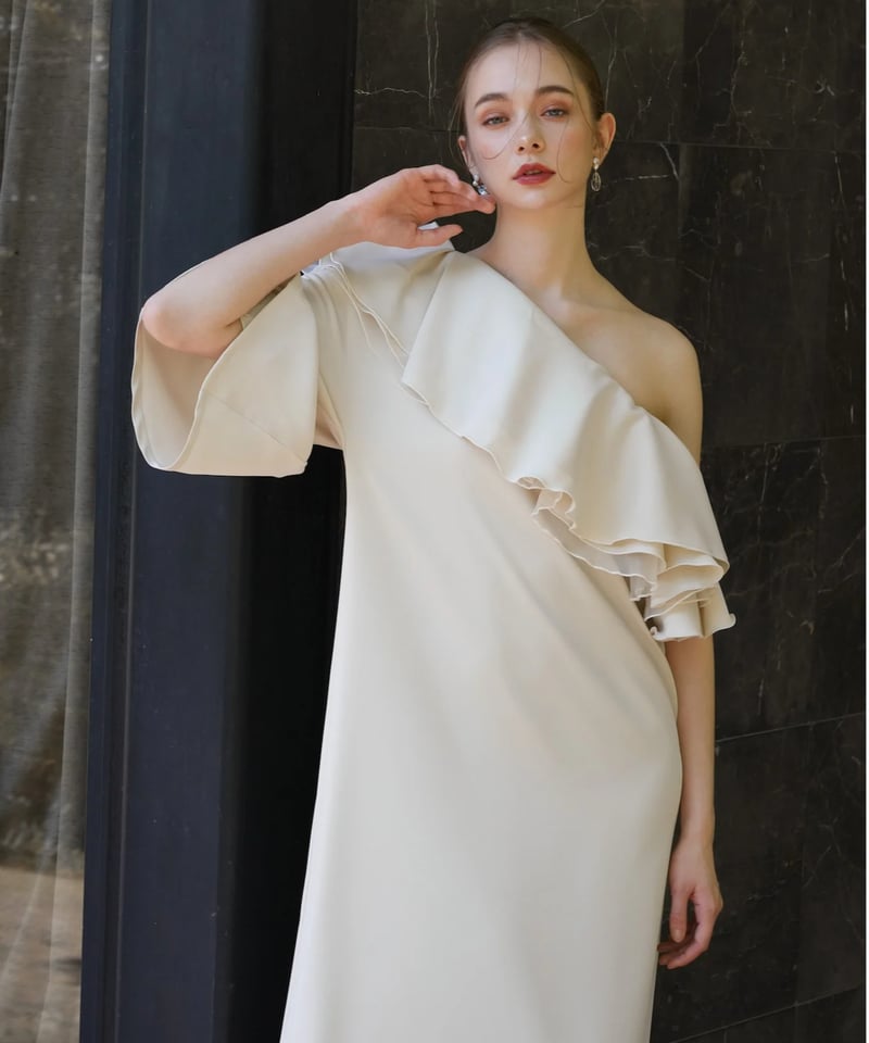 frill shoulder lady dress | Acka.｜ エーシーケーエー｜公式オ