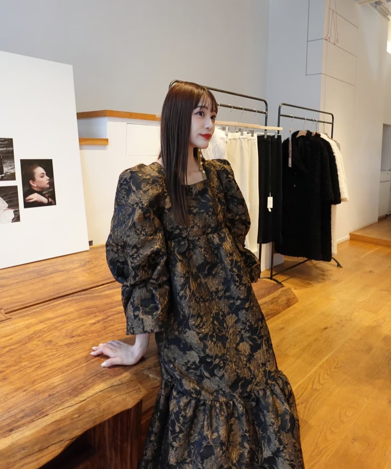 Acka jacquard volume dress