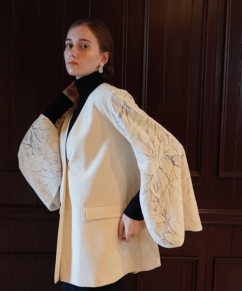 lace sleeve jacket（ivory） | 【Acka.】エーシーケーエー｜公式オ...