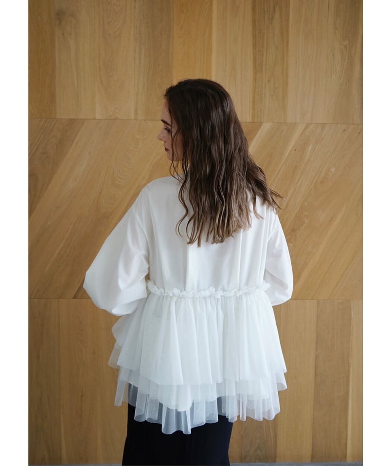 tiered tulle blouse | 【Acka.】エーシーケーエー｜公式オンラインストア