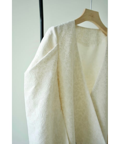 flower jacquard jacket（white）