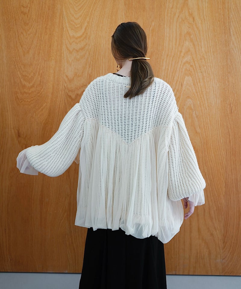 tulle knit soft cardigan | 【Acka.】エーシーケーエー｜公式オン