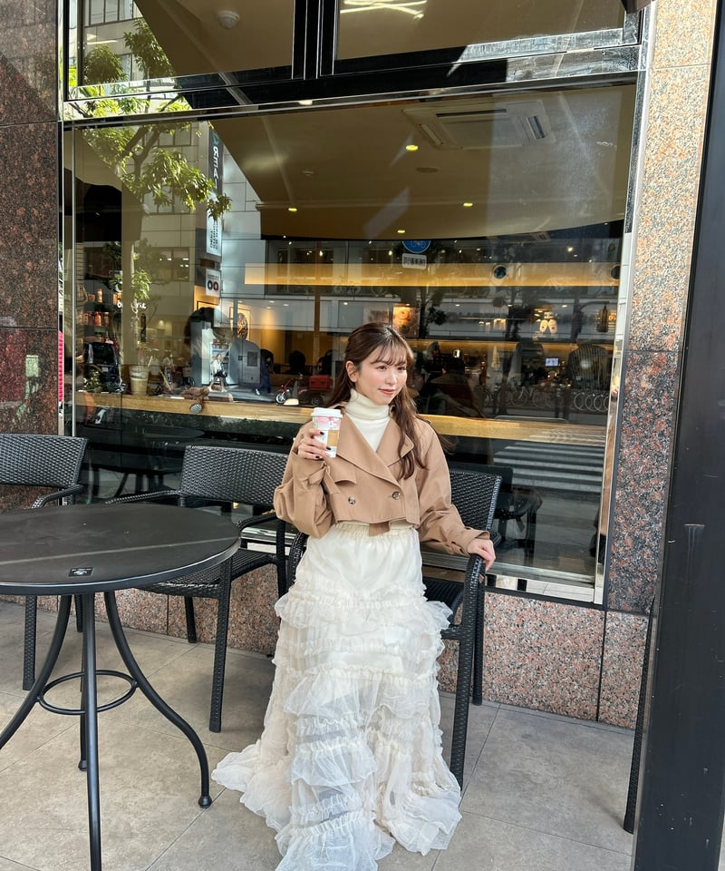 Acka tulle long skirt