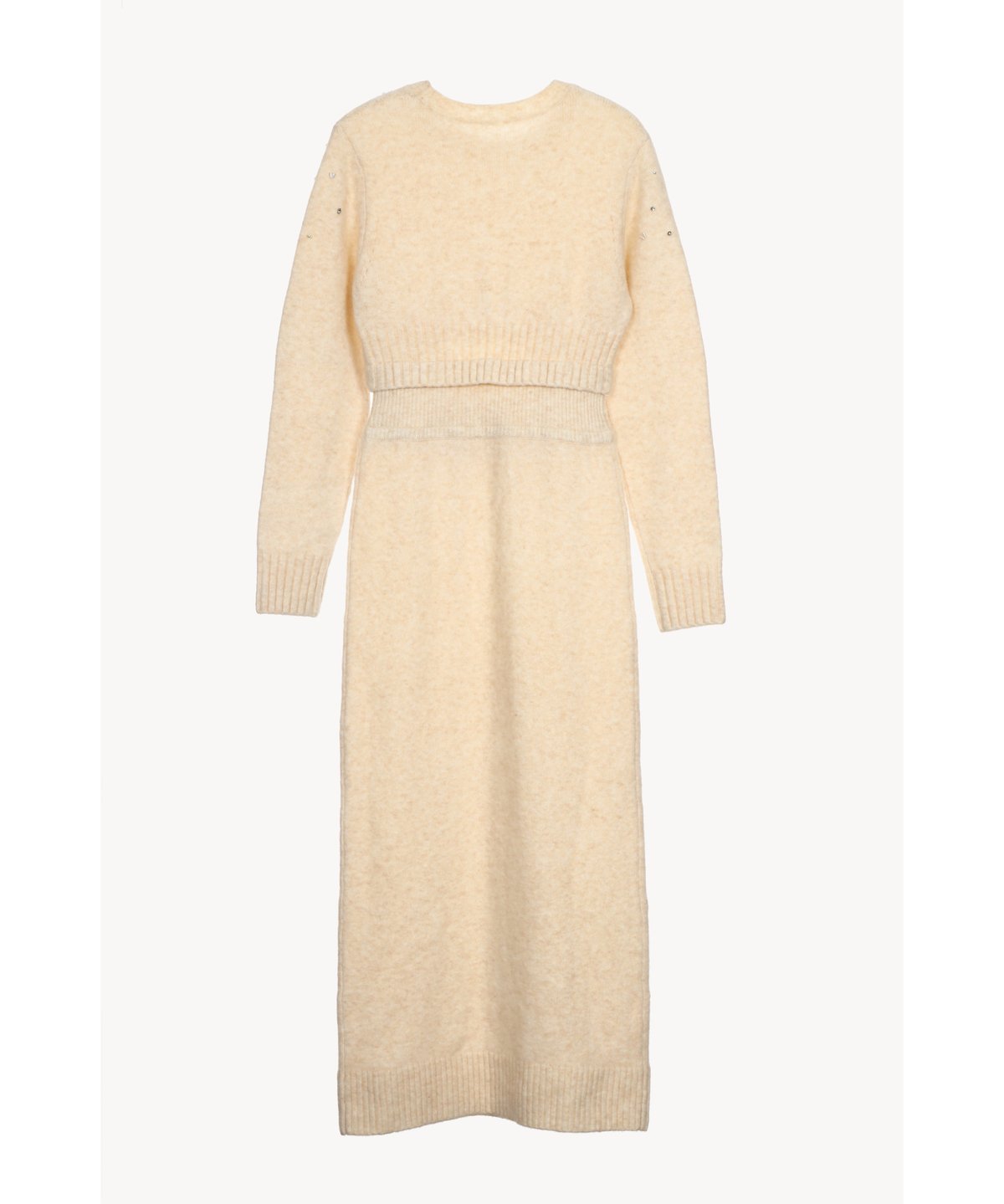 acka arm slit one-piece ベージュワンピース