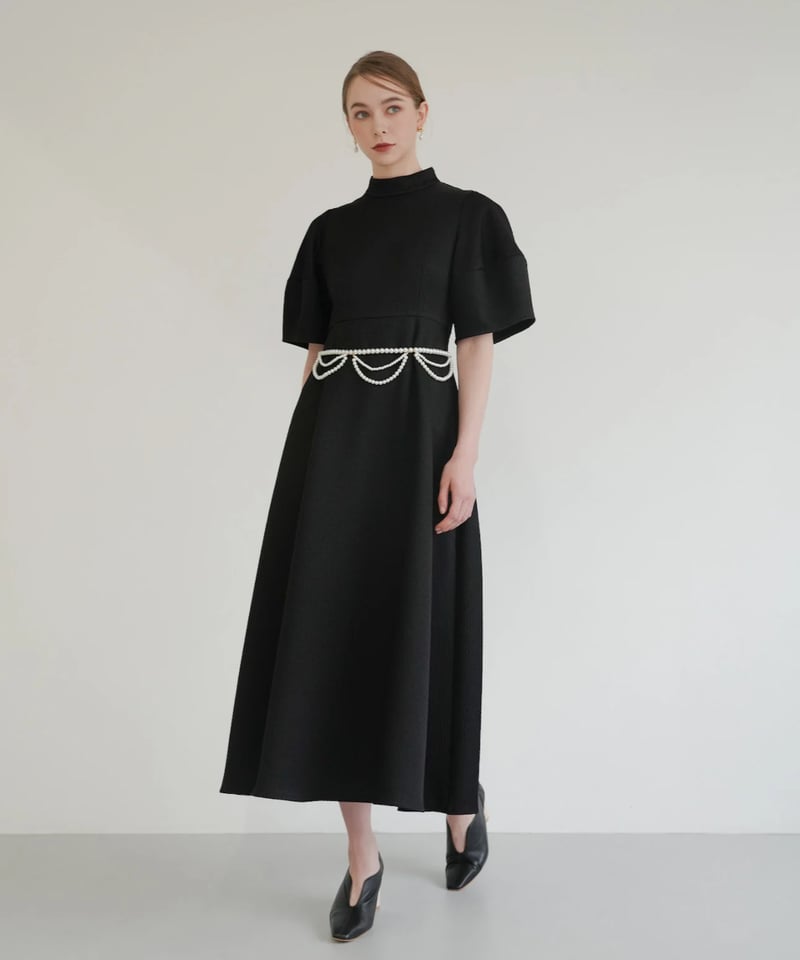 pearl belted puff dress | Acka.| エーシーケーエー|公式 pearl belted puff dress | Acka.| エーシーケーエー|公式
