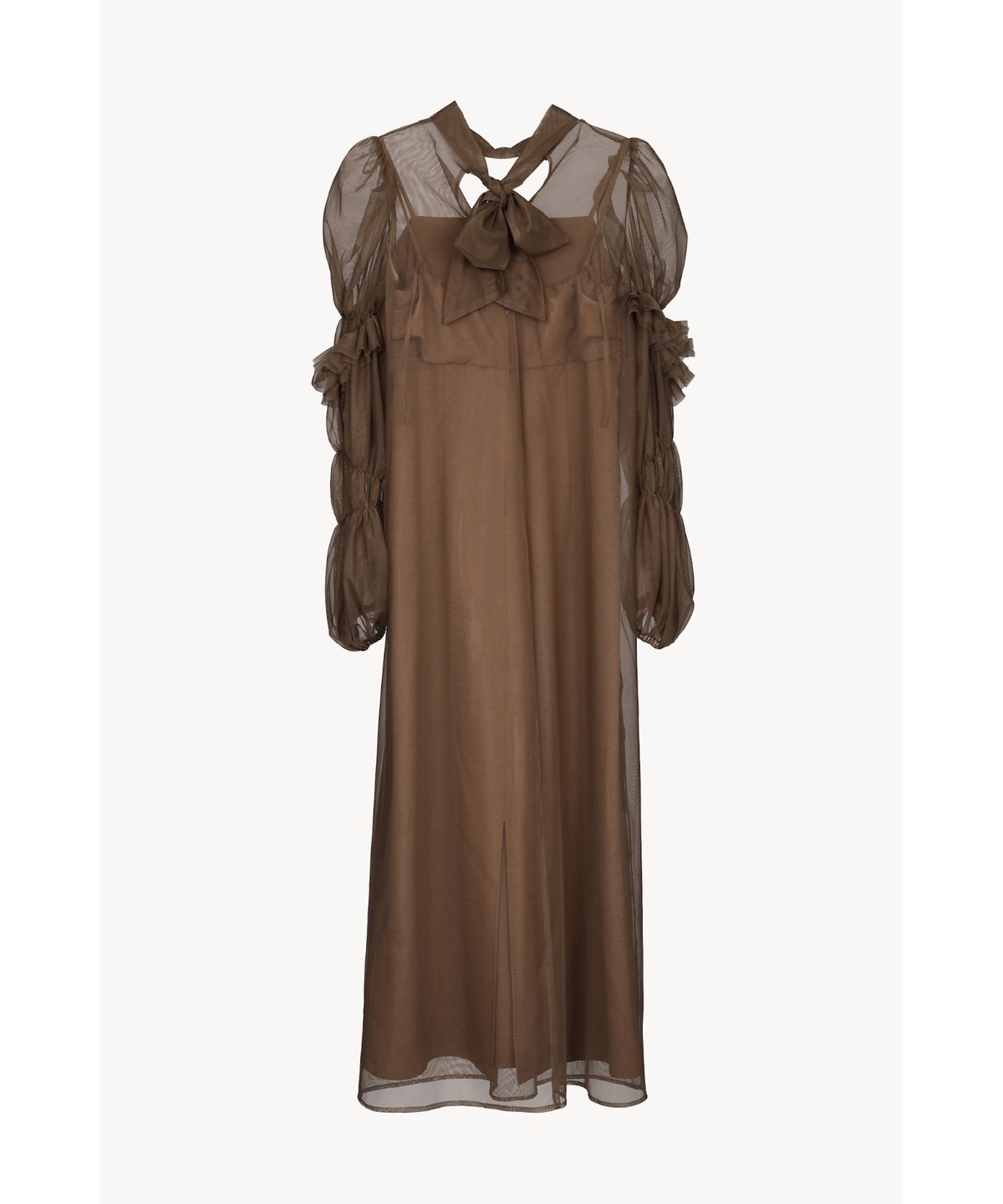 tulle sheer one-piece ( brown ) | 【Acka.】エーシーケー