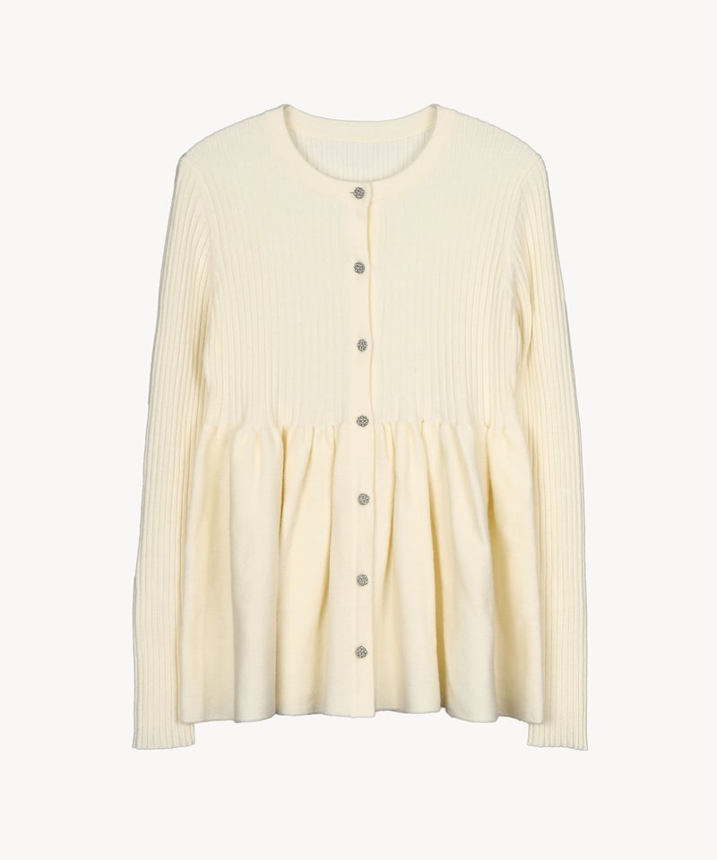 peplum knit cardigan acka