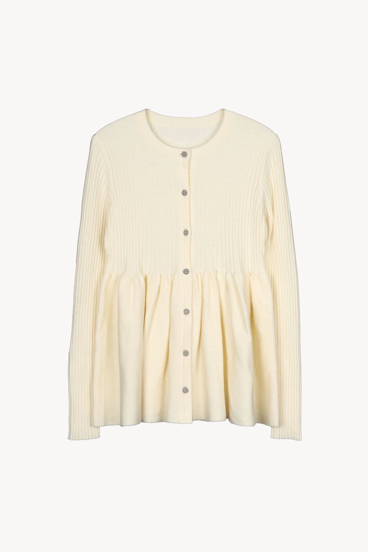 peplum knit cardigan | Acka.｜ エーシーケーエー｜公式オンラインストア