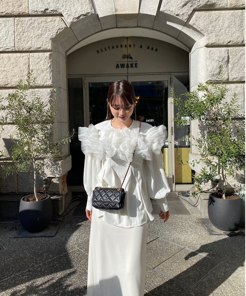 tulle off shoulder blouse | Acka.| エーシーケーエー|公式オ tulle off shoulder blouse | Acka.| エーシーケーエー|公式オ
