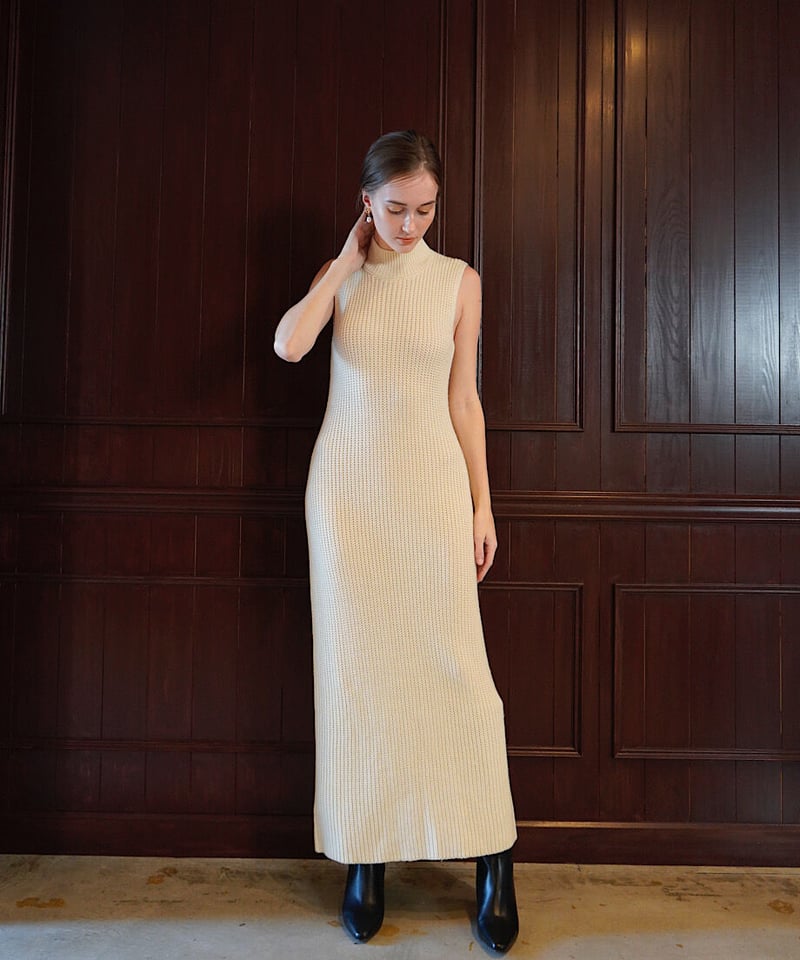 tulle sleeve knit one-piece | Acka.｜ エーシーケーエー｜公 