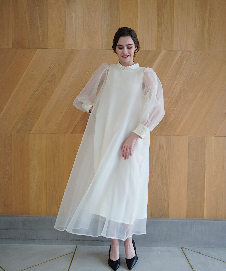 【大幅値下げ　新品】acka sheer sleeve one-piece