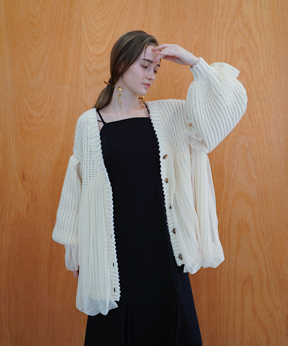 tulle knit soft cardigan | 【Acka.】エーシーケーエー｜公式オン