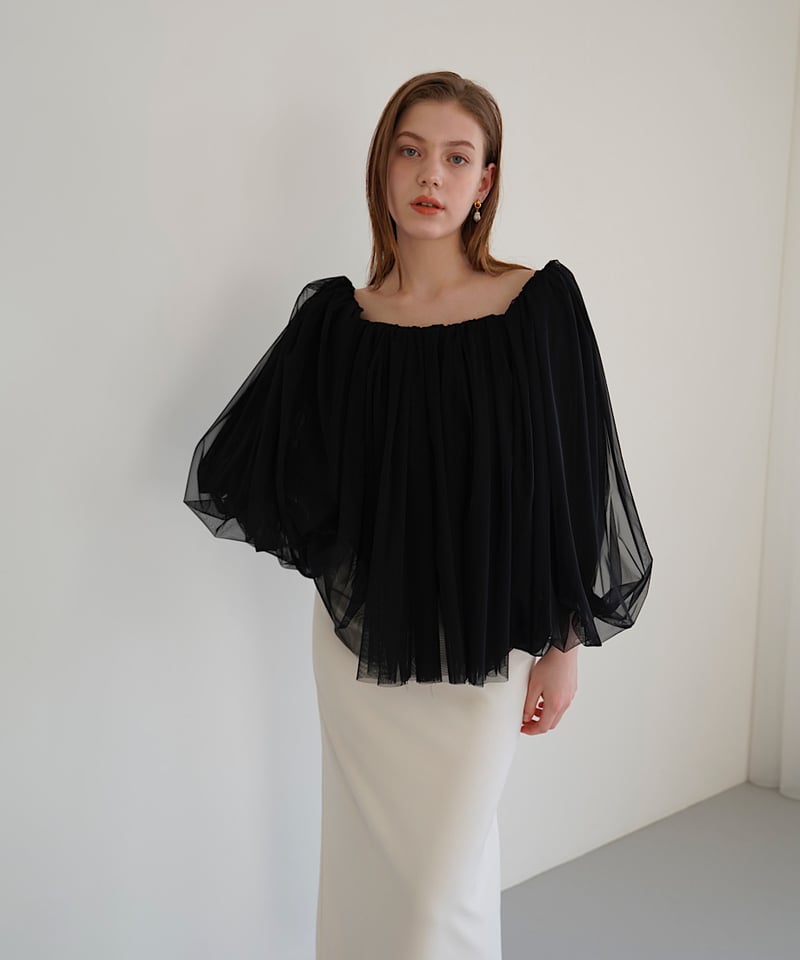tulle shirring blouse | Acka.| エーシーケーエー|公式 tulle shirring blouse | Acka.| エーシーケーエー|公式