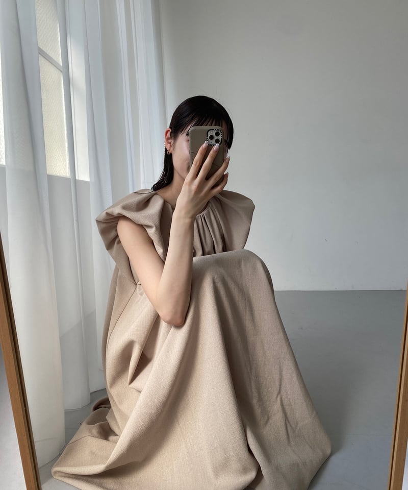 Acka drape one-piece ベージュ1 Acka. drape one-piece beige