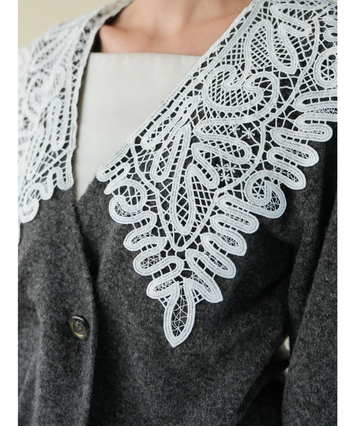 lace collar knit cardigan | Acka.| エーシーケーエー|公式オ lace collar knit cardigan | Acka.| エーシーケーエー|公式オ