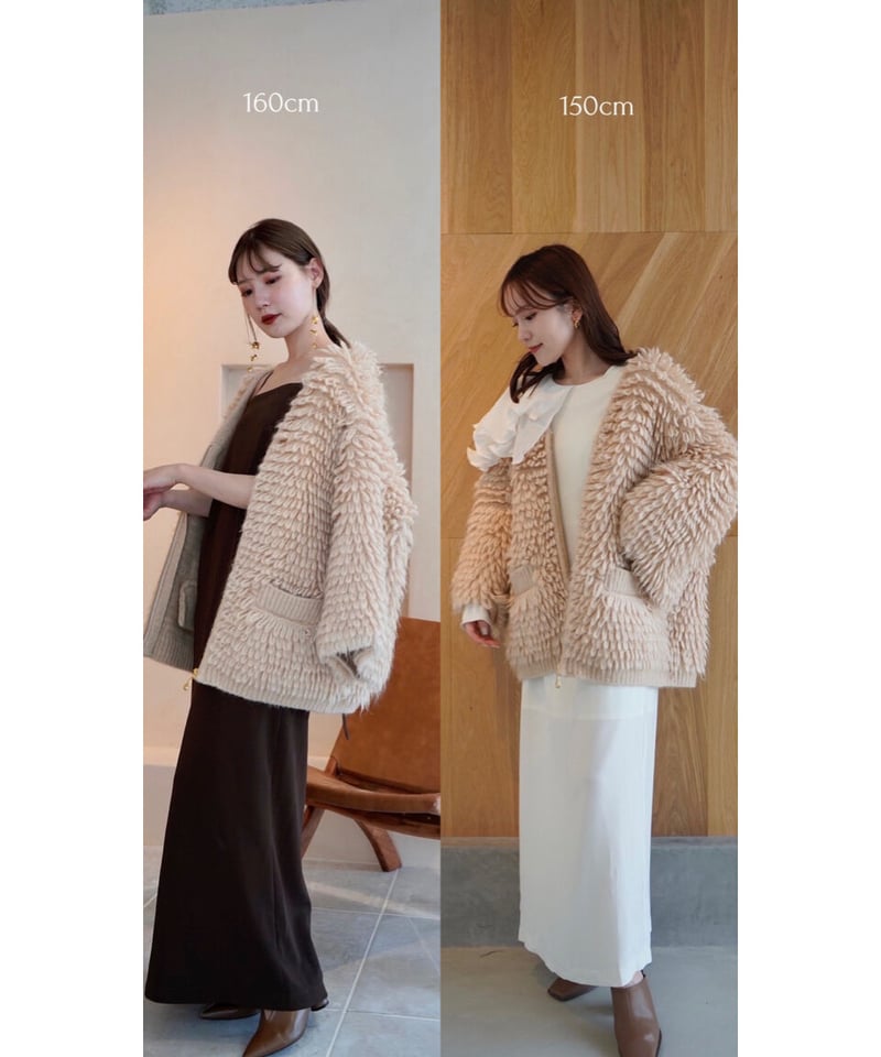 loop knit cardigan ( beige ) | 【Acka.】エーシーケーエー｜...