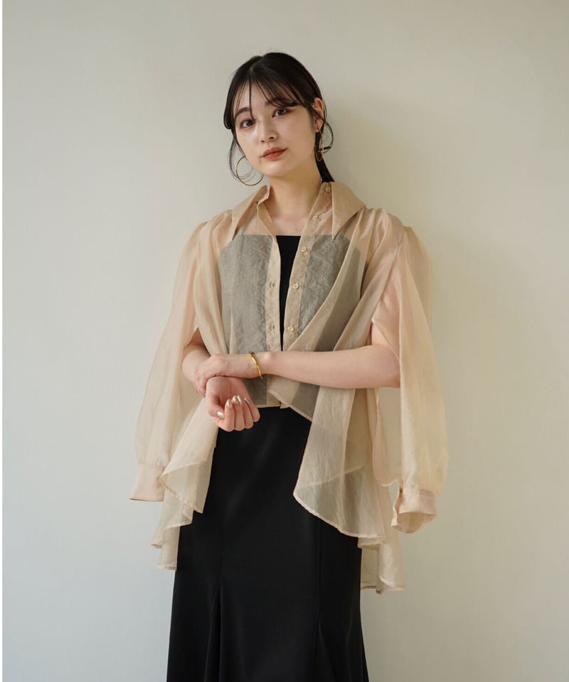 puff sheer shirt ( beige ) | 【Acka.】エーシーケーエー｜公式...