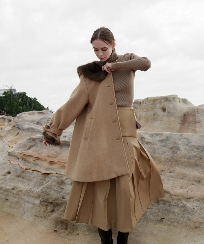 fur flare middle coat | Acka.｜ エーシーケーエー｜公式オンライン 