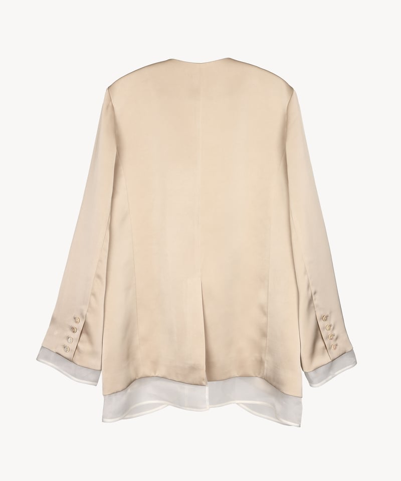 glossy no collar jacket | Acka.| エーシーケーエー|公式 glossy no collar jacket | Acka.| エーシーケーエー|公式