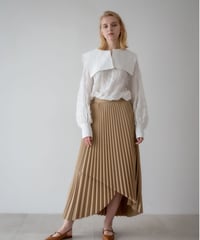 tiered pleats skirt（camel）