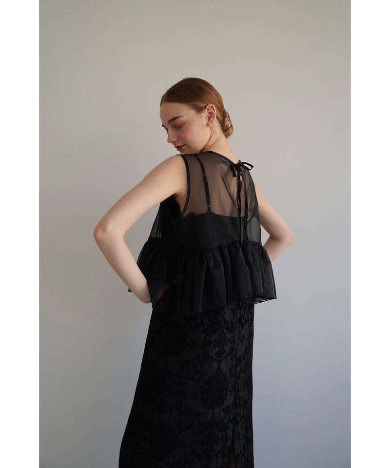 sheer vest camisole one-piece | Acka.| エーシーケーエー sheer vest camisole one-piece | Acka.| エーシーケーエー