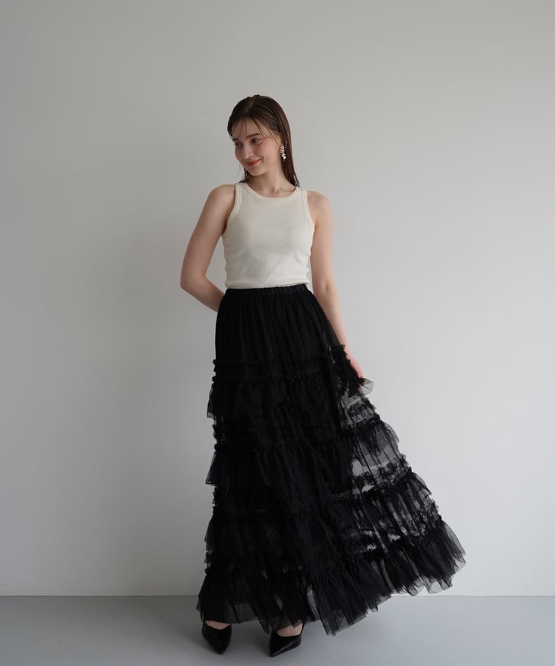 tulle long skirt | Acka.| エーシーケーエー|公式オンライン tulle long skirt | Acka.| エーシーケーエー|公式オンライン
