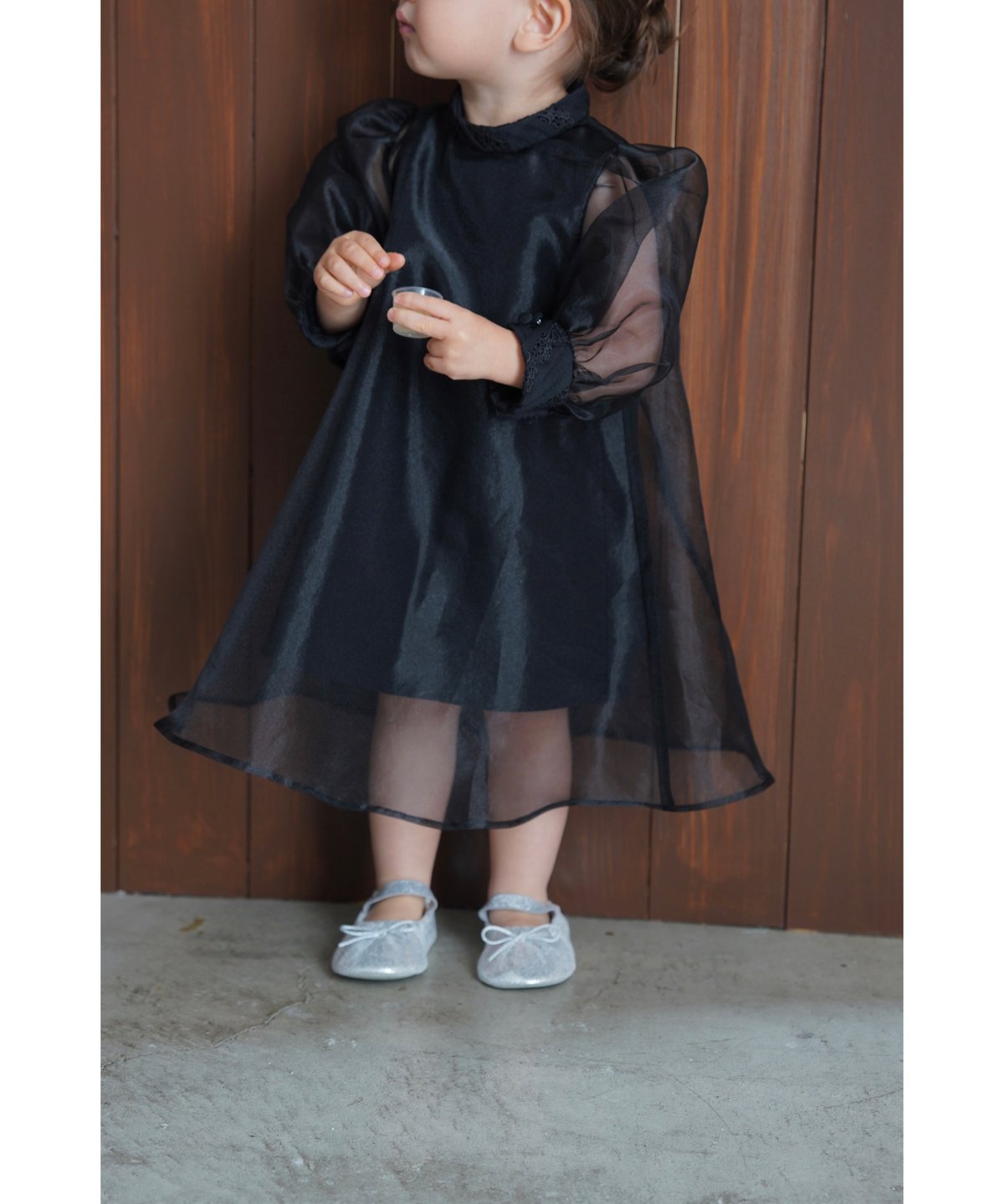 Acka. sheer over one-piece（black）