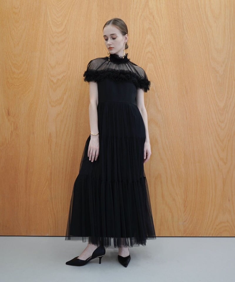 sheer shoulder dress（black） | 【Acka.】エーシーケーエー｜公...