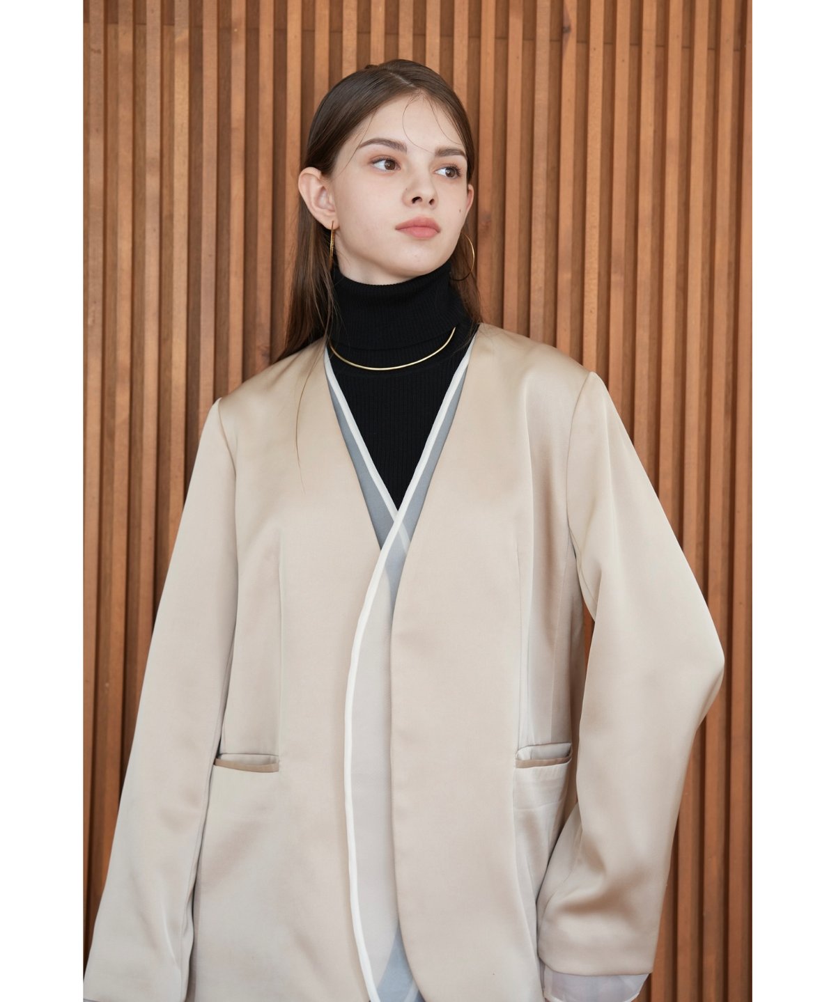早い者勝ち！美品！na.e Carrie's No-collar Jacket