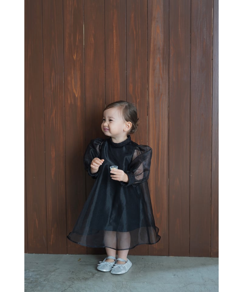 Acka sheer over one-piece ブラック