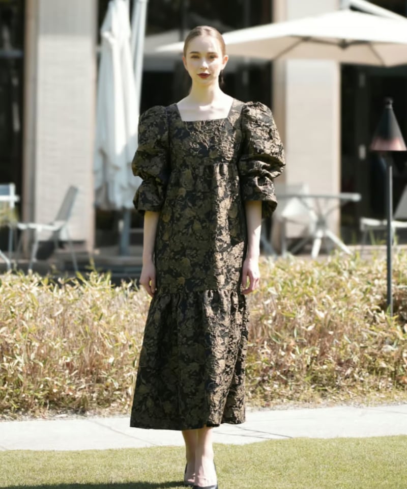 jacquard volume dress | Acka.| エーシーケーエー|公式 jacquard volume dress | Acka.| エーシーケーエー|公式