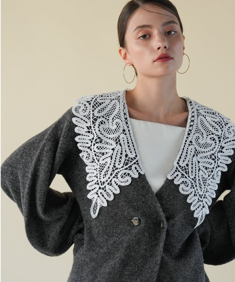 lace collar knit cardigan | Acka.| エーシーケーエー|公式オ lace collar knit cardigan | Acka.| エーシーケーエー|公式オ