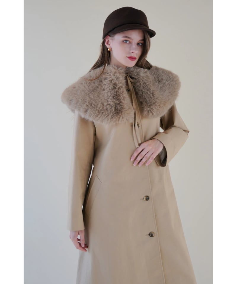 fur collar trench coat | Acka.| エーシーケーエー|公式 fur collar trench coat | Acka.| エーシーケーエー|公式