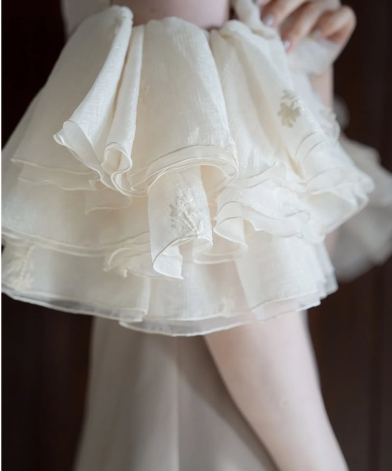 organdy frill dress | Acka.｜ エーシーケーエー｜公式オンラインストア 