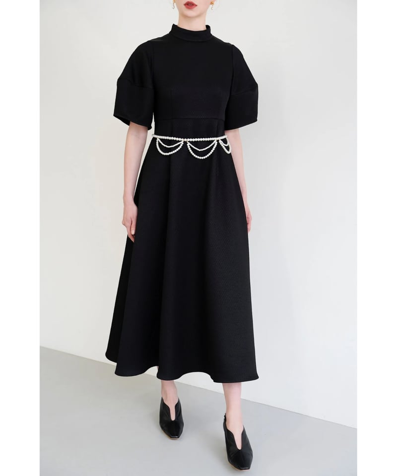 pearl belted puff dress | Acka.| エーシーケーエー|公式 pearl belted puff dress | Acka.| エーシーケーエー|公式