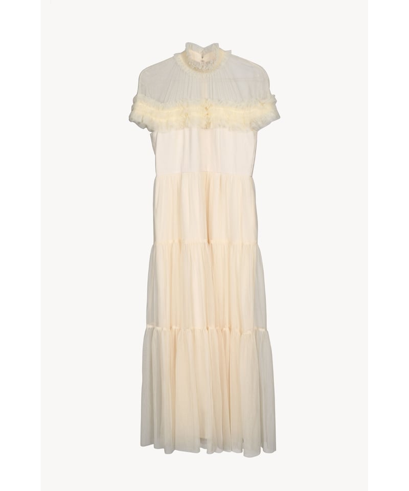 sheer shoulder dress(ivory) | 【Acka.】エーシーケーエー|公 sheer shoulder dress(ivory) | 【Acka.】エーシーケーエー|公