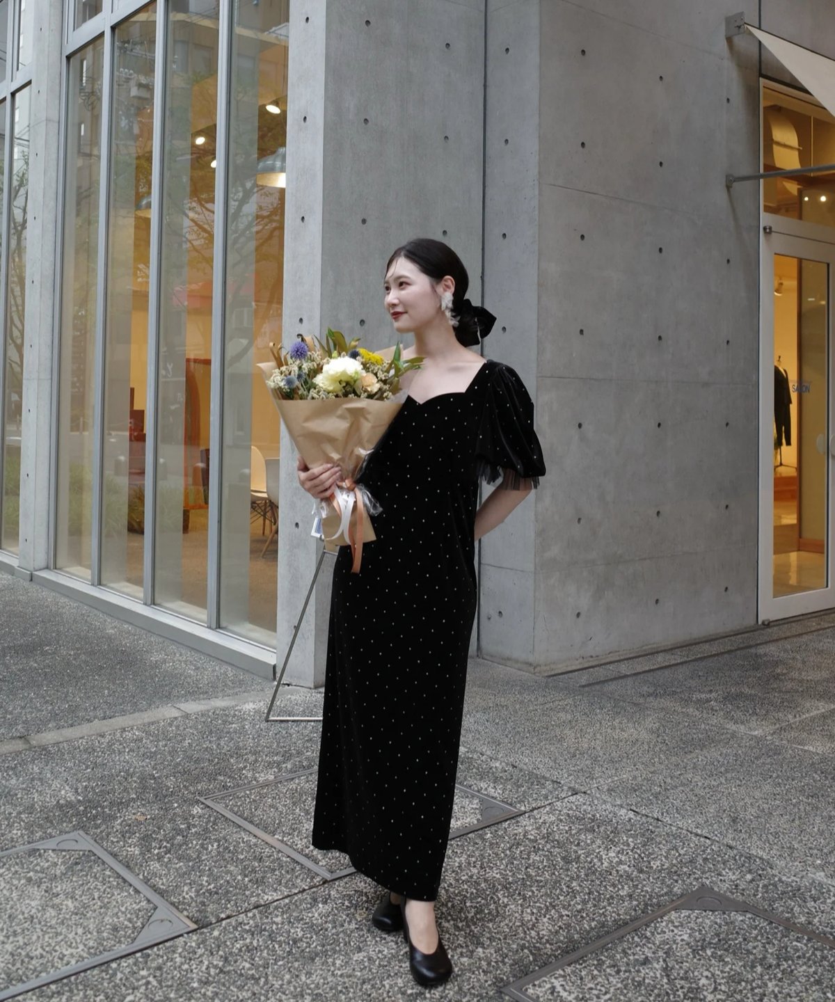 bijou dot velours dress | Acka.| エーシーケーエー|公式オンラ bijou dot velours dress | Acka.| エーシーケーエー|公式オンラ