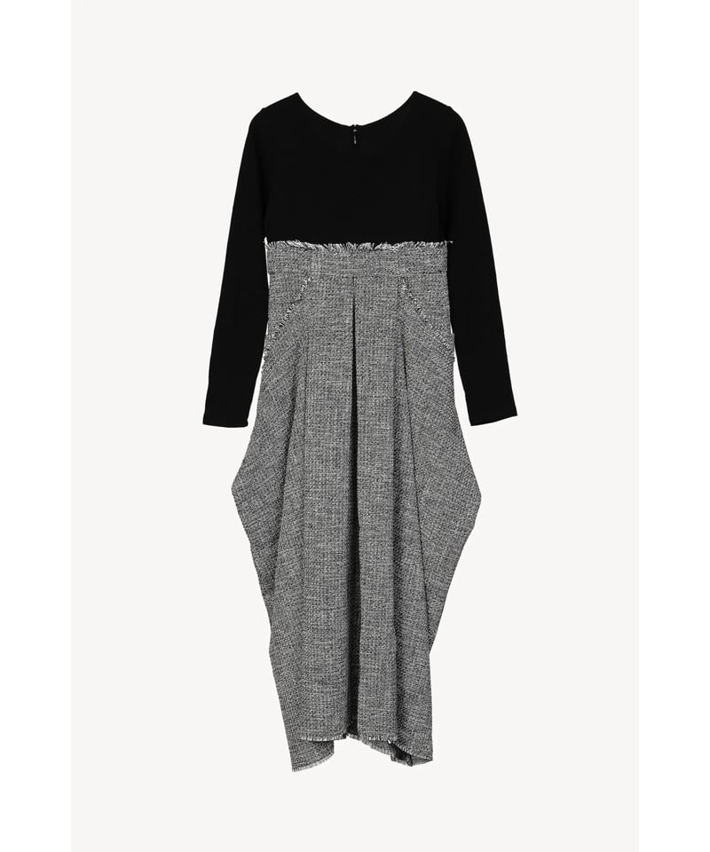 docking tweed cocoon one-piece | Acka.| エーシーケー docking tweed cocoon one-piece | Acka.| エーシーケー