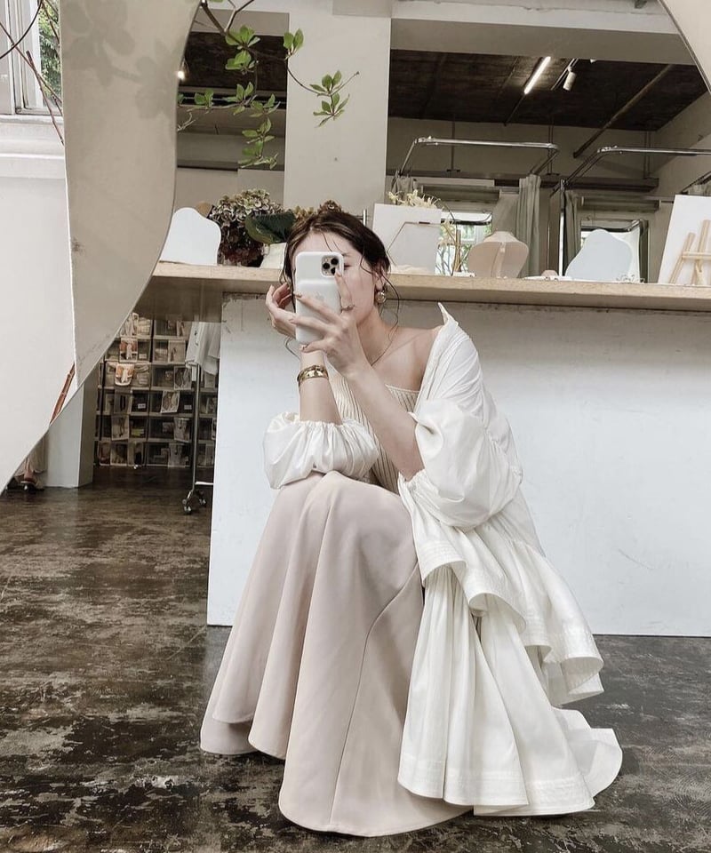 Acka frill shirt one-piece