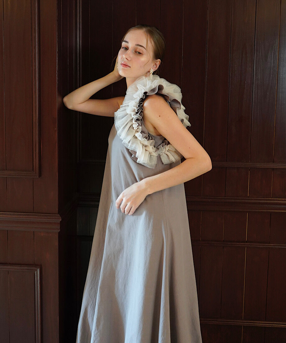 tulle no sleeve one-piece | Acka.| エーシーケーエー|公式 tulle no sleeve one-piece | Acka.| エーシーケーエー|公式