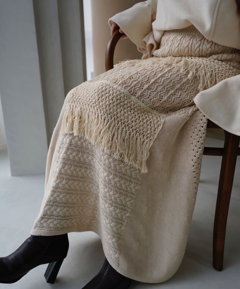 patchwork knit skirt | Acka.｜ エーシーケーエー｜公式オンラインストア